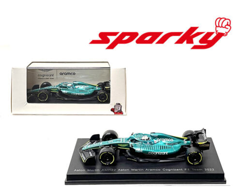 Sparky 1:64 Aston Martin AMR22 Aramco Cognizant F1 Formula One World Championship 2022 – No.5 Sebastian Vettel