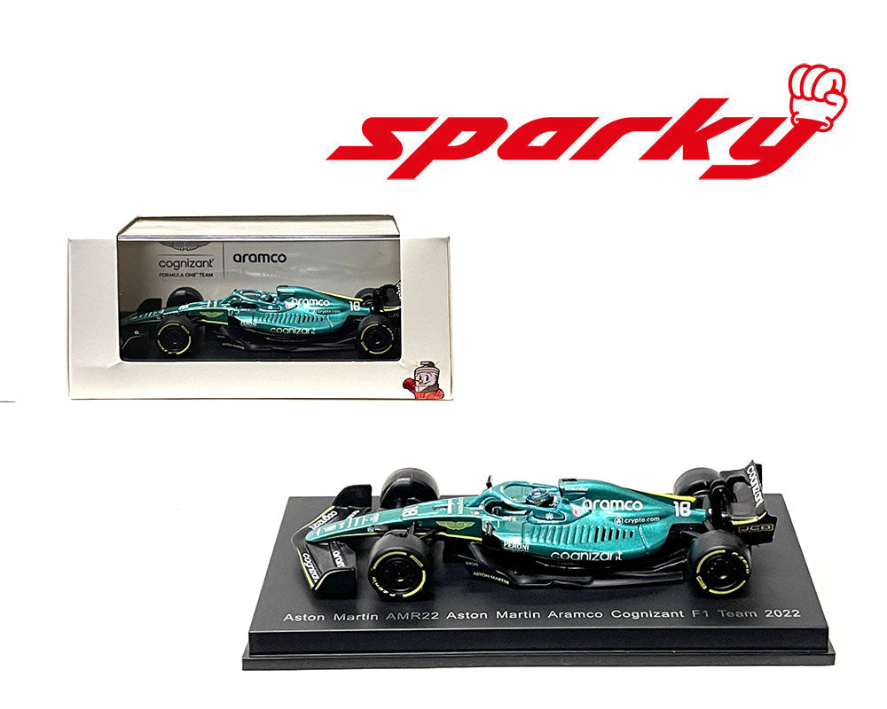 Sparky 1:64 Aston Martin AMR22 Aramco Cognizant F1 Formula One World Championship 2022 – No.18 Lance Stroll