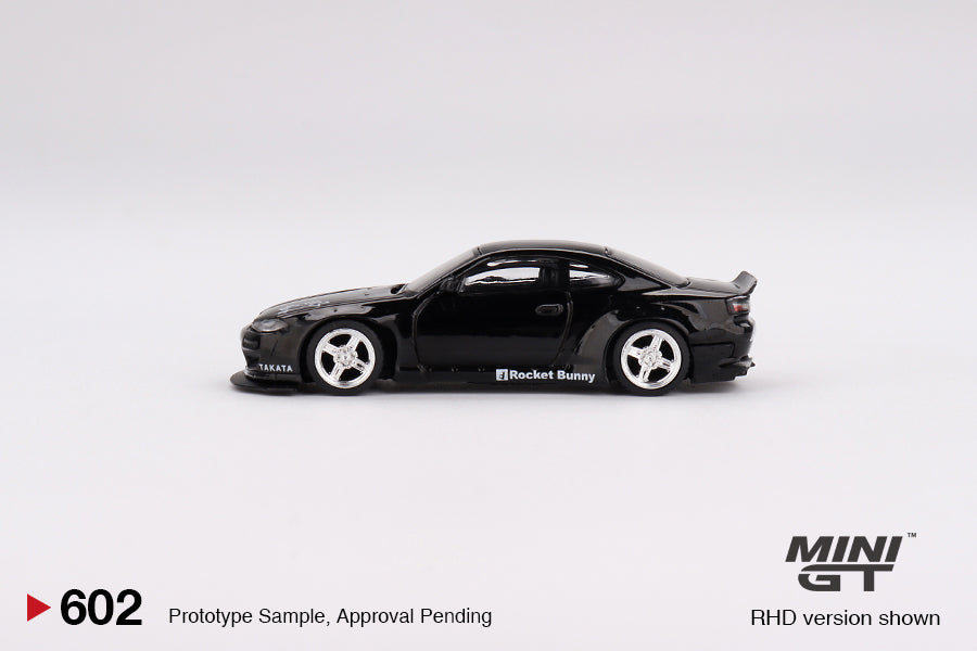 MiniGT 1:64 Nissan Silvia (S15) Rocket Bunny – Black Pearl – MiJo Exclusive #602