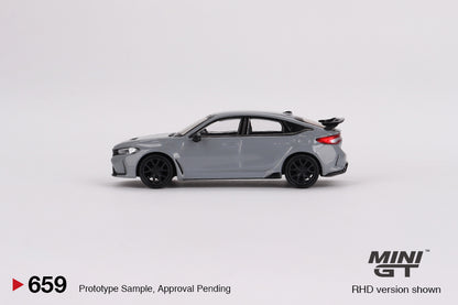 MiniGT 1:64 Honda Civic Type R 2023 – Sonic Gray Pearl – MiJo Exclusive #659