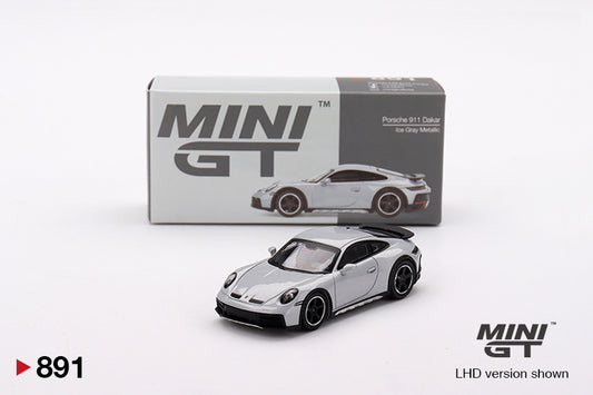 MiniGT 1:64 Porsche 911 Dakar – Ice Gray Metallic #891
