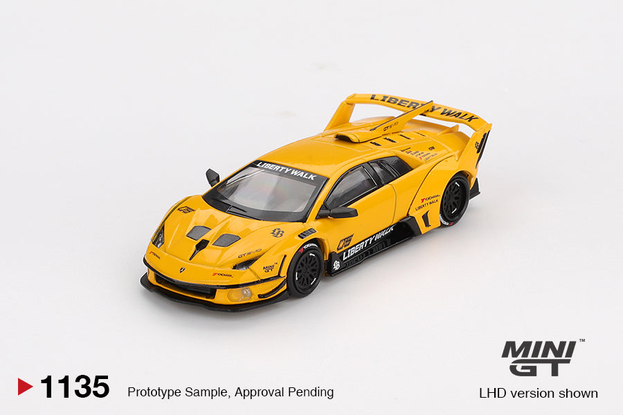 MiniGT 1:64 LB-Silhouette Works Murcielago GT Evo – Yellow #1135