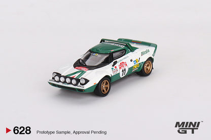 MiniGT 1:64 Lancia Stratos HF 1975 Rally Sanremo Winner #11- White – MiJo Exclusive #628