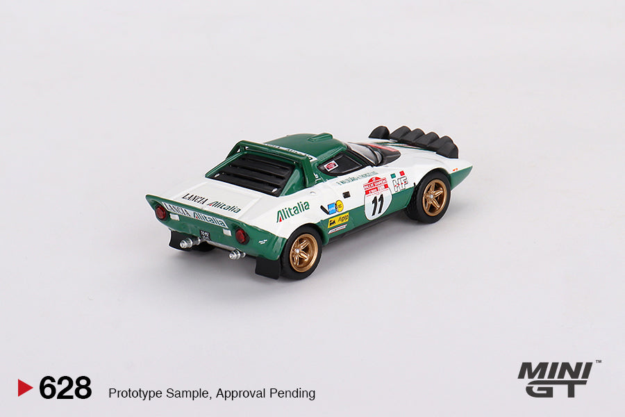 MiniGT 1:64 Lancia Stratos HF 1975 Rally Sanremo Winner #11- White – MiJo Exclusive #628