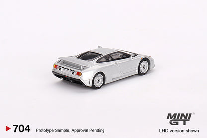 MiniGT 1:64 Bugatti EB110 GT Grigio Chiaro - MiJo Exclusive #704