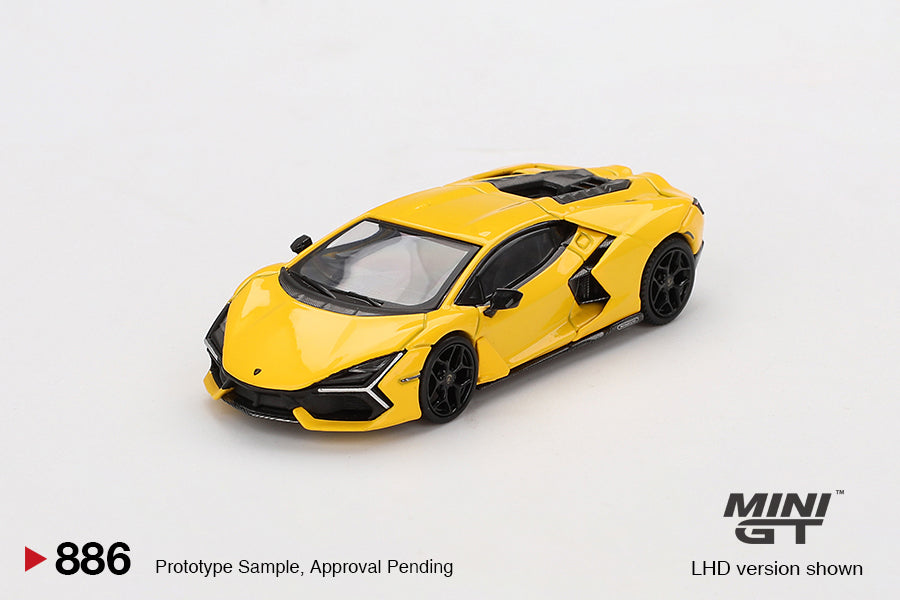 MiniGT 1:64 Lamborghini Revuelto – Giallo Yellow #886