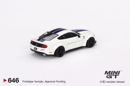 MiniGT 1:64 Ford Mustang GT LB-Works – White – MiJo Exclusive #646