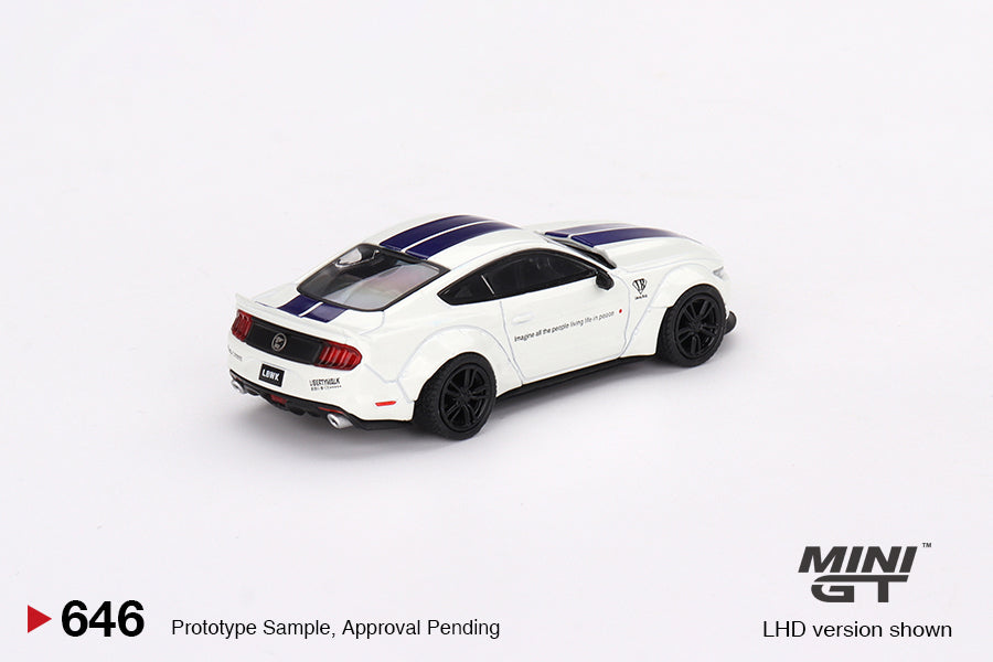 MiniGT 1:64 Ford Mustang GT LB-Works – White – MiJo Exclusive #646