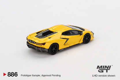 MiniGT 1:64 Lamborghini Revuelto – Giallo Yellow #886