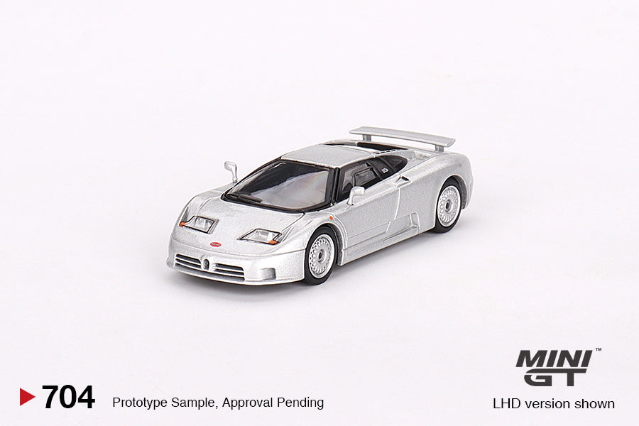 MiniGT 1:64 Bugatti EB110 GT Grigio Chiaro - MiJo Exclusive #704