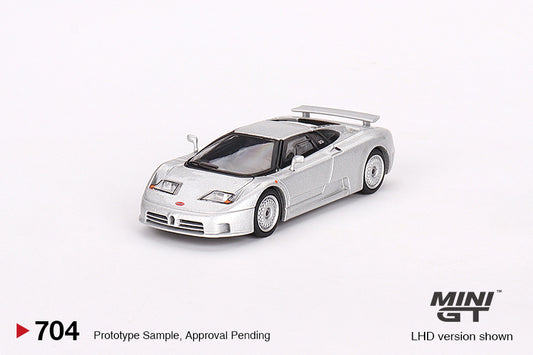 MiniGT 1:64 Bugatti EB110 GT Grigio Chiaro - MiJo Exclusive #704