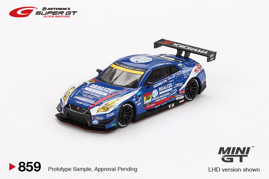 MiniGT 1:64 Japan Exclusive Nissan GT-R NISMO GT3 #56 ” Realize Nissan Mechanic Challenge GT-R” Kondo Racing 2023 SUPER GT Series #859