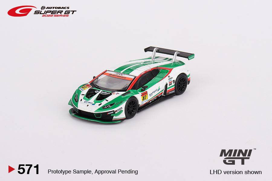 MiniGT 1:64 Lamborghini Huracán GT3 EVO #87 “Bamboo Airways Lamborghini GT3” JLOC 2022 Super GT Series - Japan Exclusive #571