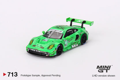 MiniGT 1:64 Porsche 911 GT3 R #80 GTD AO Racing 2023 IMSA Sebring 12 Hrs – MiJo Exclusive #713