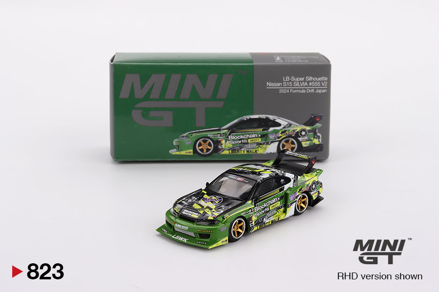 MiniGT 1:64 Nissan LB-Super Silhouette S15 SILVIA #555 V2 2024 Formula Drift Japan #823