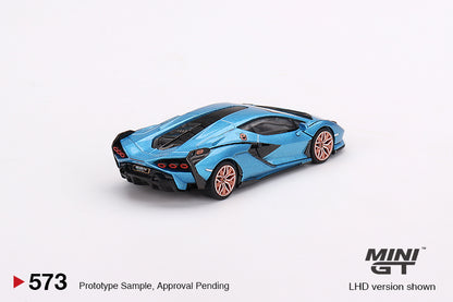 MiniGT 1:64 Lamborghini Sián FKP 37 Blu Aegir – MiJo Exclusive #573