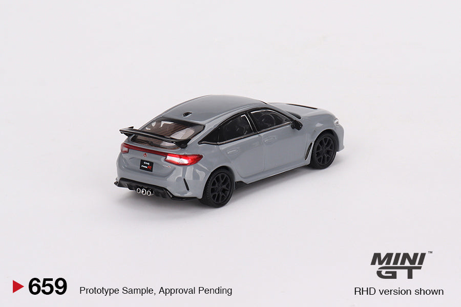 MiniGT 1:64 Honda Civic Type R 2023 – Sonic Gray Pearl – MiJo Exclusive #659