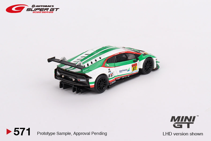 MiniGT 1:64 Lamborghini Huracán GT3 EVO #87 “Bamboo Airways Lamborghini GT3” JLOC 2022 Super GT Series - Japan Exclusive #571