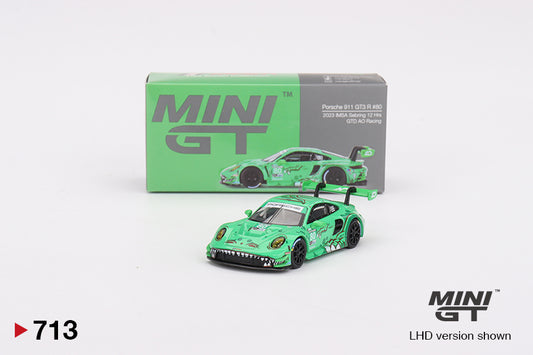 MiniGT 1:64 Porsche 911 GT3 R #80 GTD AO Racing 2023 IMSA Sebring 12 Hrs – MiJo Exclusive #713