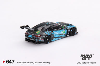 MiniGT 1:64 BMW M4 GT3 #97 Turner Motorsport IMSA 2023 Laguna Seca GTD 2nd Place – Blue/Black – MiJo Exclusive #647