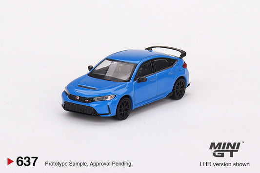 MiniGT 1:64 Honda Civic Type R – Boost Blue Pearl 2023 - MiJo Exclusive #637