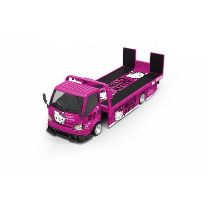 Cool Car 1:64 H300 Flatbed Transport Trailer HELLO KITTY - Dark Pink