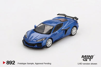 MiniGT 1:64 Chevrolet Corvette Z06 2023 – Elkhart Lake Blue Metallic #892