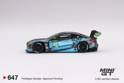 MiniGT 1:64 BMW M4 GT3 #97 Turner Motorsport IMSA 2023 Laguna Seca GTD 2nd Place – Blue/Black – MiJo Exclusive #647