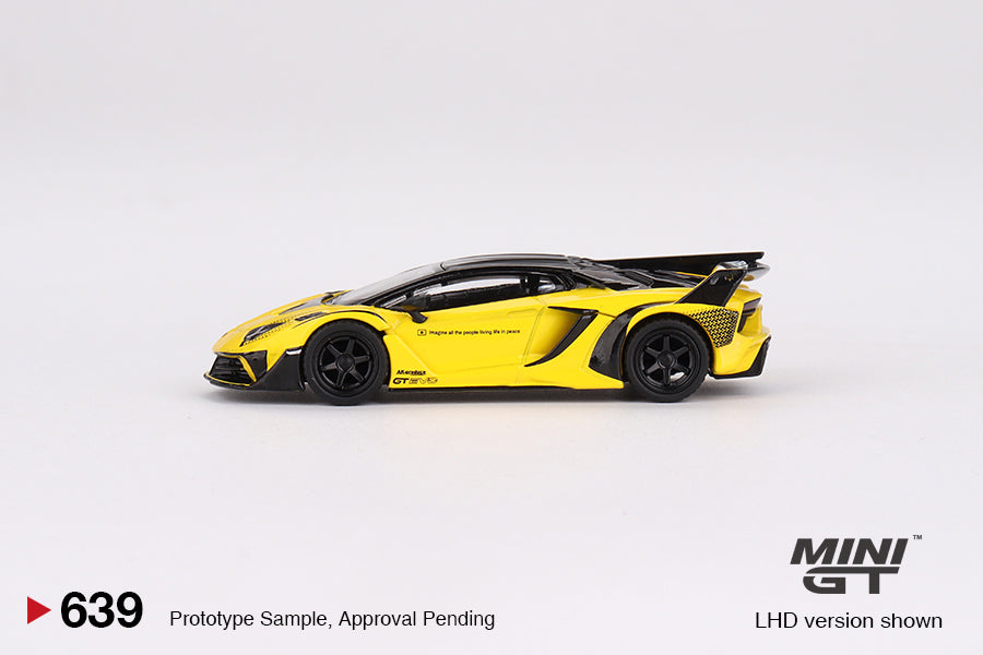 MiniGT 1:64 Lamborghini LB-Silhouette WORKS Aventador GT EVO – Yellow - MiJo Exclusive #639