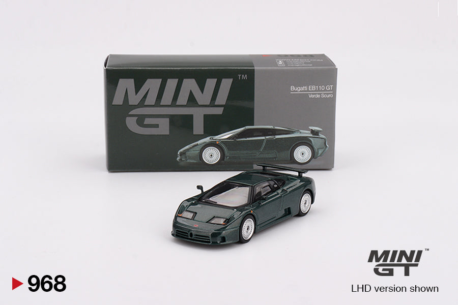 MiniGT 1:64 Bugatti EB110 GT – Verde Scuro #968