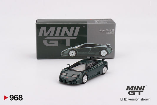 MiniGT 1:64 Bugatti EB110 GT – Verde Scuro #968
