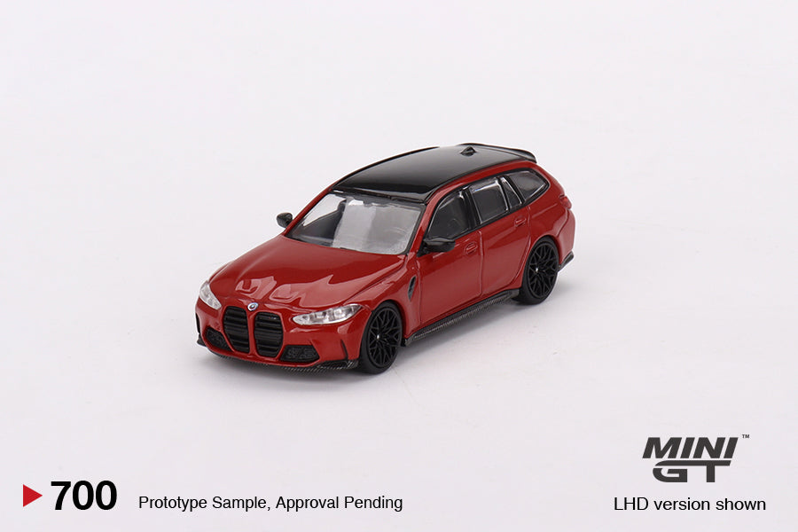 MiniGT 1:64 BMW M3 Competition Touring (G81) Toronto – Red Metallic- MiJo Exclusive #700