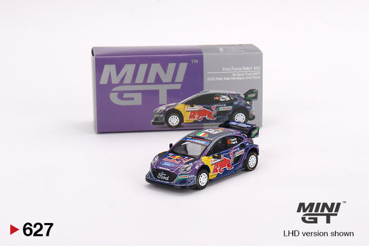 MiniGT 1:64 Ford Puma Rally1 #42 M-Sport Ford WRT – 2022 Rally Italia Sardegna 2nd Place – MiJo Exclusive #627