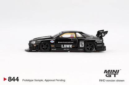 **LIMIT 2** MiniGT 1:64 Nissan LB-ER34 Super Silhouette SKYLINE – Black #844