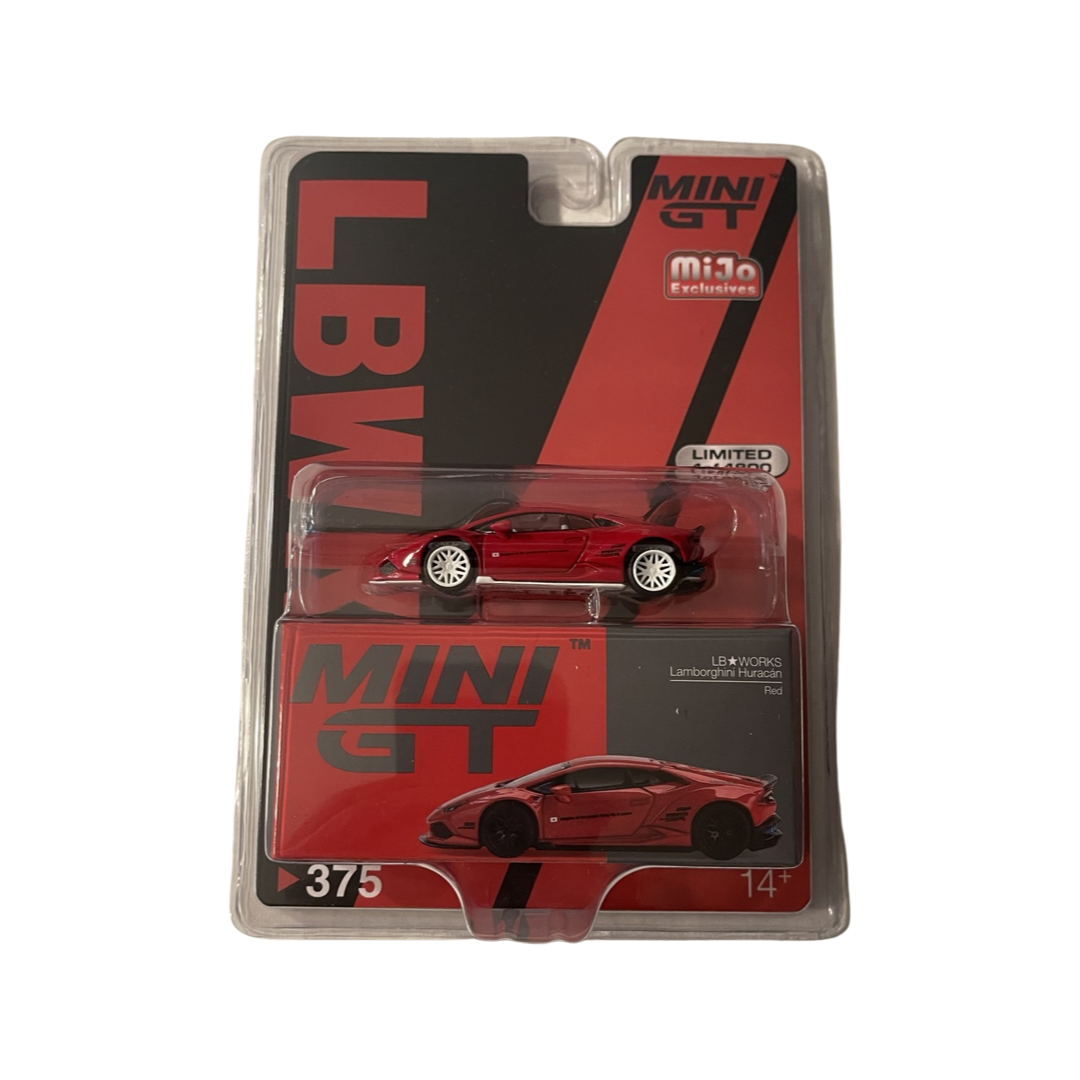 MiniGT 1:64 Lamborghini Huracan LBWK Red - MiJo Exclusive #375 - CHASE