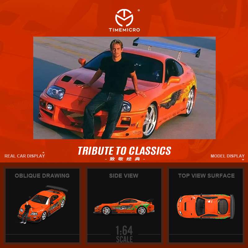 Time Micro 1:64 Tribute To Classics - Toyota Supra A80 Fast & Furious - 2 Styles