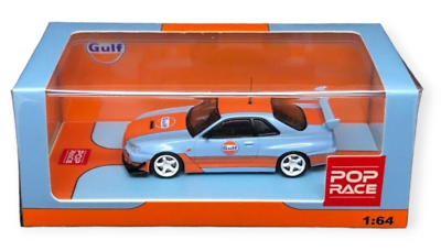 Pop Race 1:64 Nissan Skyline GT-R R34 - Gulf