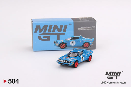 MiniGT 1:64 Lancia Stratos HF 1979 Rally MonteCarlo Winner #4 - MiJo Exclusive #504