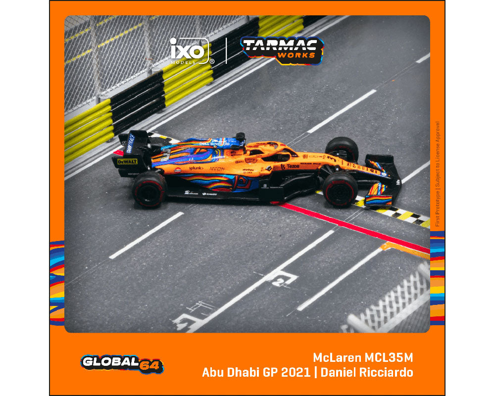 Tarmac Works 1:64 McLaren MCL35M Abu Dhabi Grand Prix 2021 Daniel Ricciardo