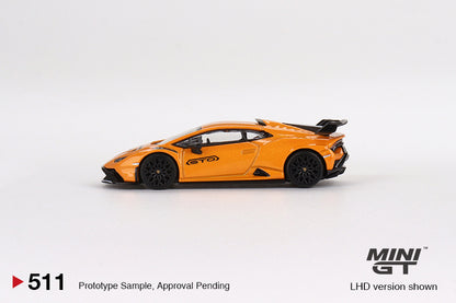 MiniGT 1:64 Lamborghini Huracán STO Arancio Borealis - MiJo Exclusive #511