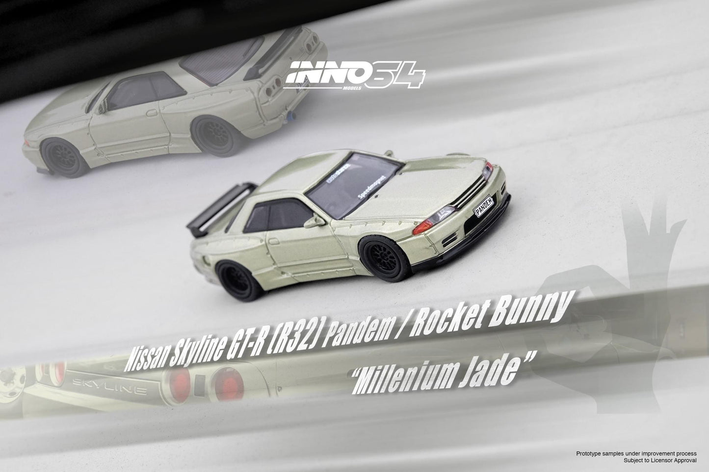 Inno64 1:64 Nissan Skyline GT-R R32 Pandem Rocket Bunny - Millenium Jade