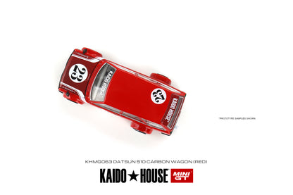 MiniGT X Kaido House 1:64 Datsun Kaido 510 Wagon Carbon Fiber V2 - Red