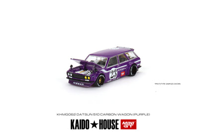 MiniGT X Kaido House 1:64 Datsun Kaido 510 Wagon Carbon Fiber V1 - Purple