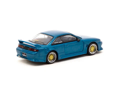 Tarmac Works 1:64 Vertex Nissan Silvia S14  Blue Green Metallic Japan Special Edition - Global64