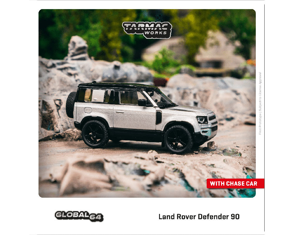 Tarmac Works 1:64 Land Rover Defender 90 – Silver Metallic - Global64