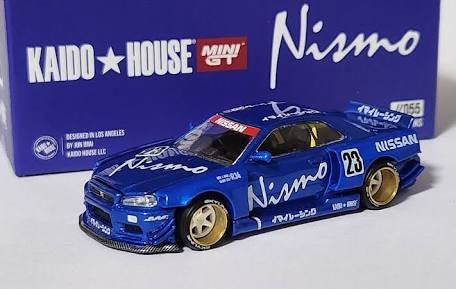 MiniGT X Kaido House 1:64 Nissan Skyline GT-R R34 Kaido Works V3 Blue - *CHASE*