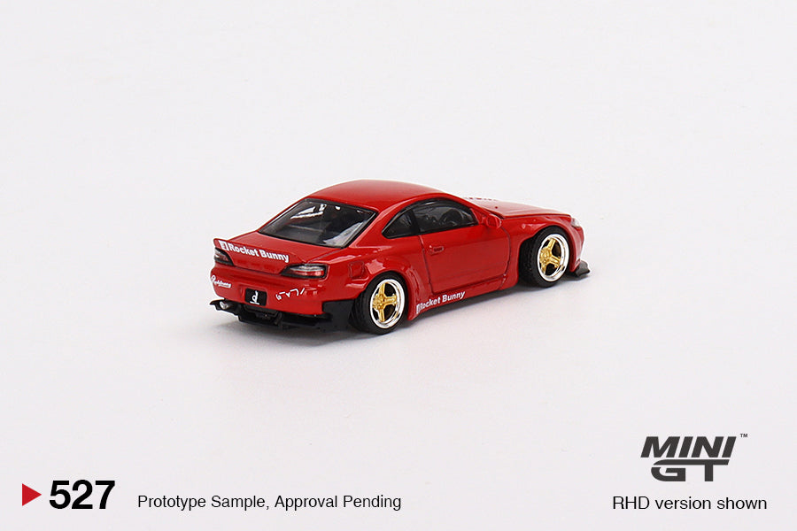 MiniGT 1:64 Nissan Silvia (S15) Rocket Bunny Red – MiJo Exclusive #527