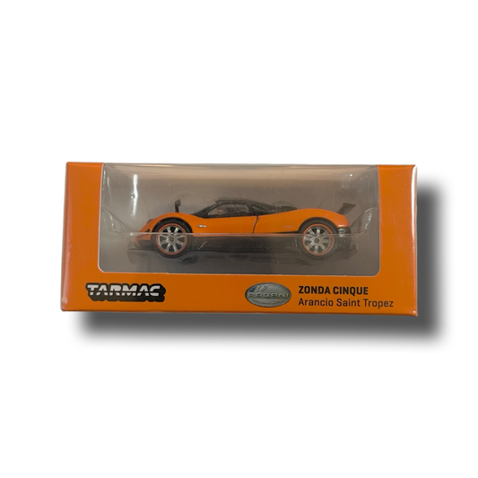 Tarmac Works 1:64 Global64 Pagani Zonda Cinque Arancio Saint Tropez *CHASE*