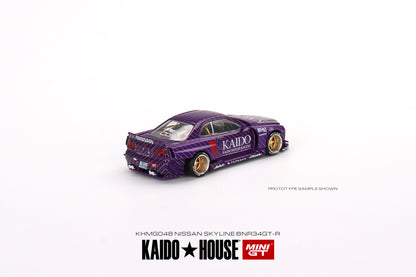 MiniGT x Kaido House 1:64 Nissan Skyline GT-R R34 Kaido Works V1 Purple