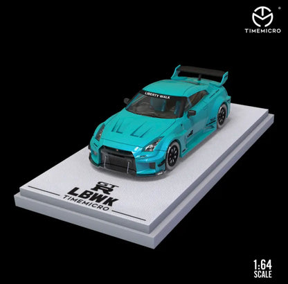 Time Micro 1:64 Nissan GTR LBWK - Blue